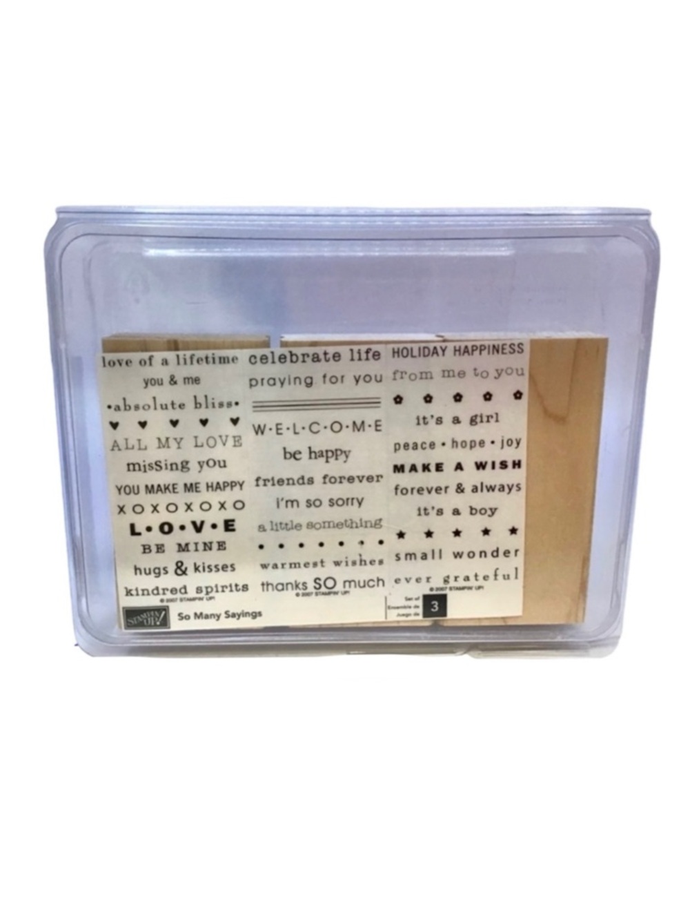Stampin’ Up! 2007 “So Many Blessings” Rubber Stamp Set
